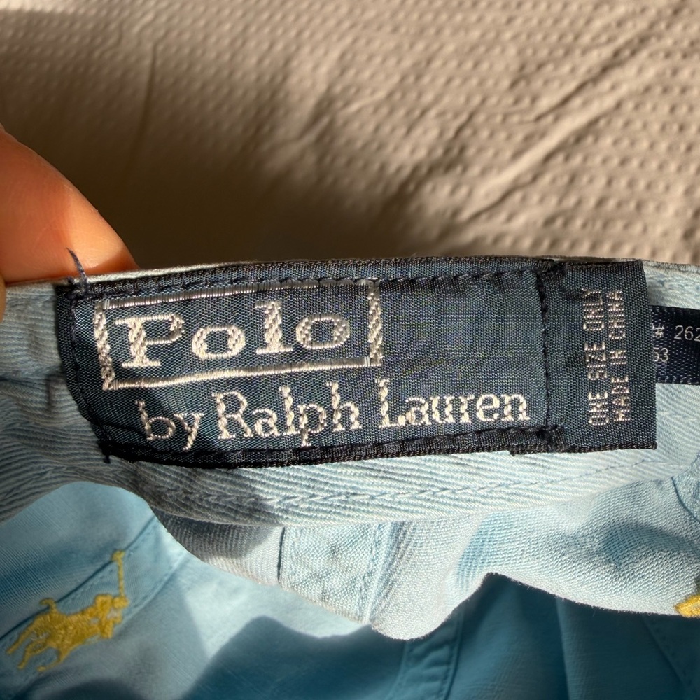 Polo by Ralph Lauren in pastel blue Embroidered Baseball Cap - Picture 5 of 6